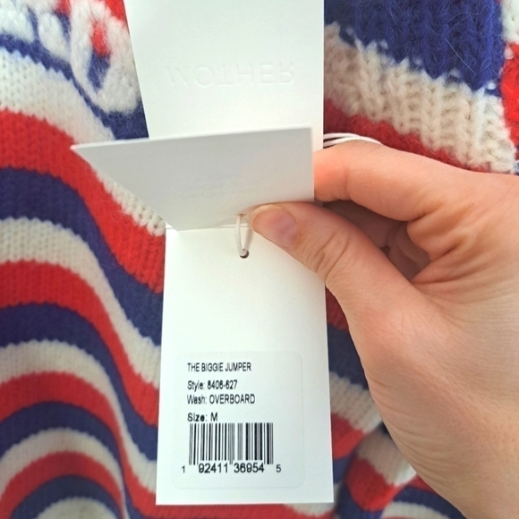 Mother the biggie jumper overboard striped sweater Medium NWT - Picture 9 of 11